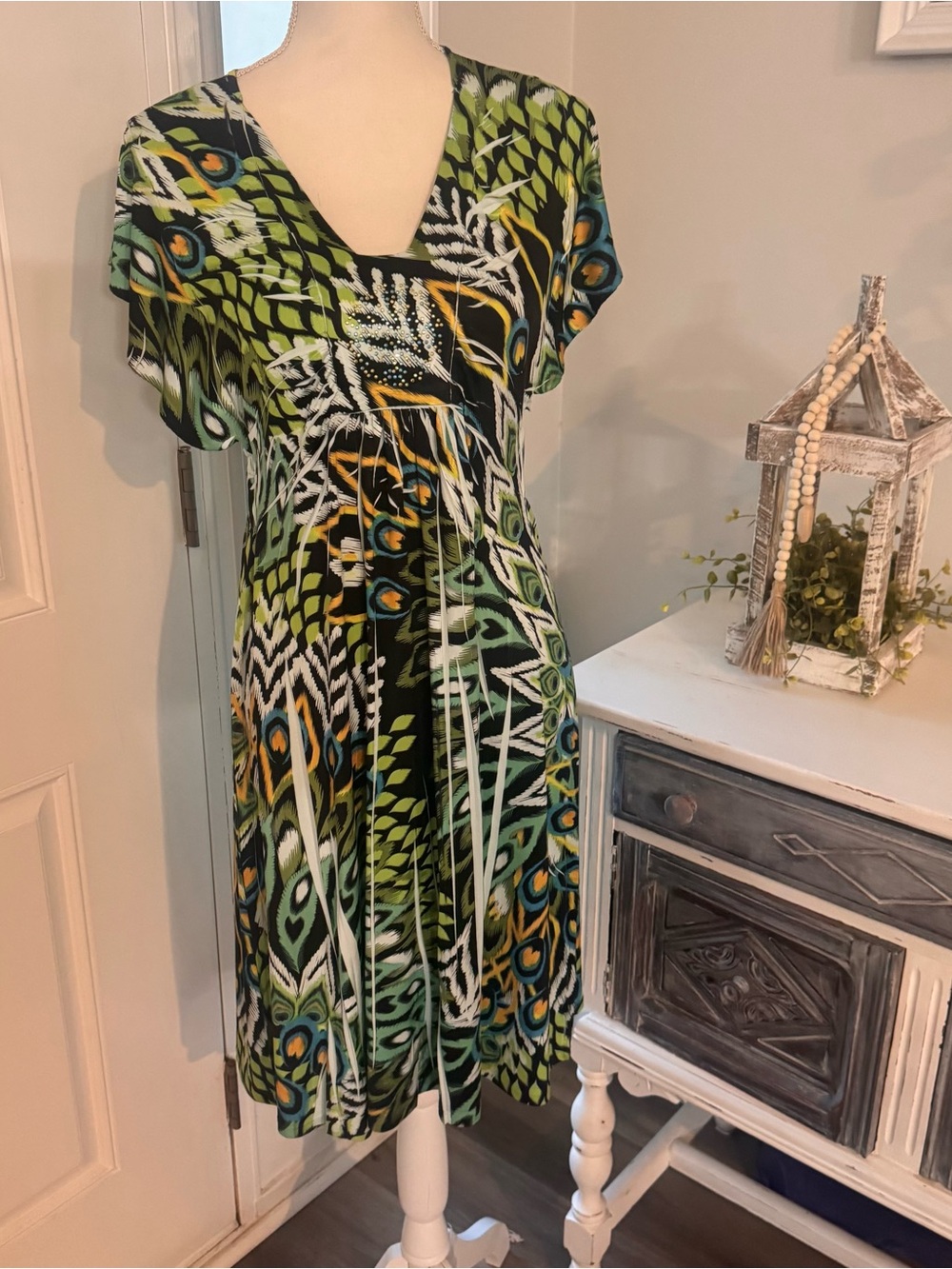 OneWorld Printed Dress Size Medium